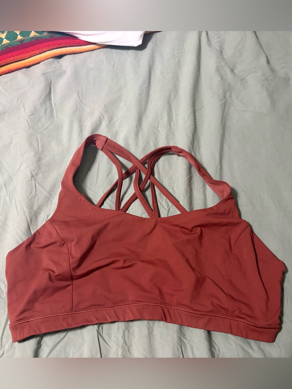 Lululemon Women's Strappy Sports Bra - Rust